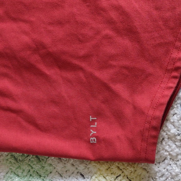 BYLT XL Drop Cut Short Sleeve Lux Red T-Shirt - Picture 4 of 14